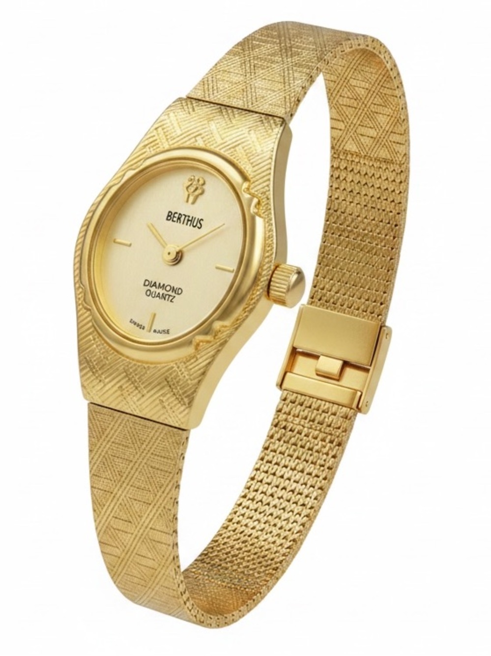 Benrus Gold-Tone Women's Diamond Quartz Bracelet Watch